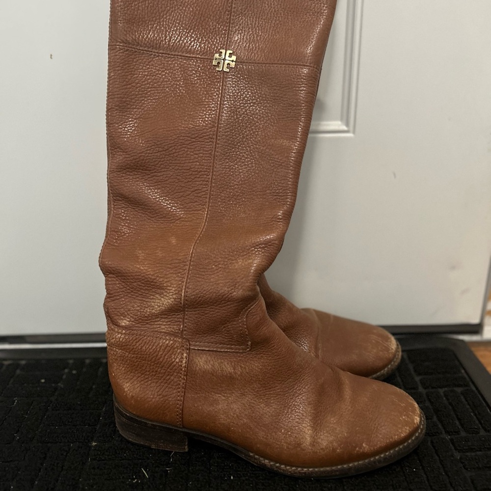 Tory Burch Brown Riding Boots Size 8.5
